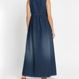 Iva - Vestido Maxi de Denim Vintage