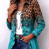Mercedes | Casaco Blazer Leopardo Degradado com Volantes