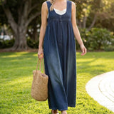 Iva - Vestido Maxi de Denim Vintage