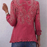 Adoração | Casaco de Cashmere Rosa com Volantes