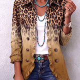 Mercedes | Casaco Blazer Leopardo Degradado com Volantes