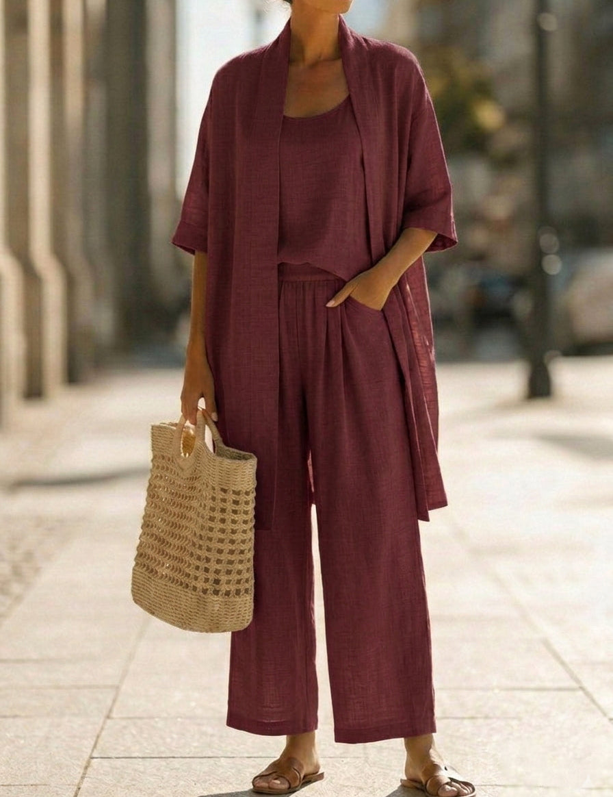 Isa | Conjunto Elegante de Três Peças com Estilo Descomplicado