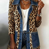 Lorena | Casaco Longo de Leopardo com Jeans