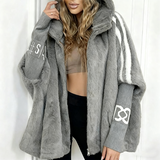 🧥 60% DE DESCONTO! ✨ Casaco Casual com Capuz e Zíper em Peluche para Mulher - Forro Polar com Bolso Oculto para um Estilo Confortável e Quente ❄️🛍️