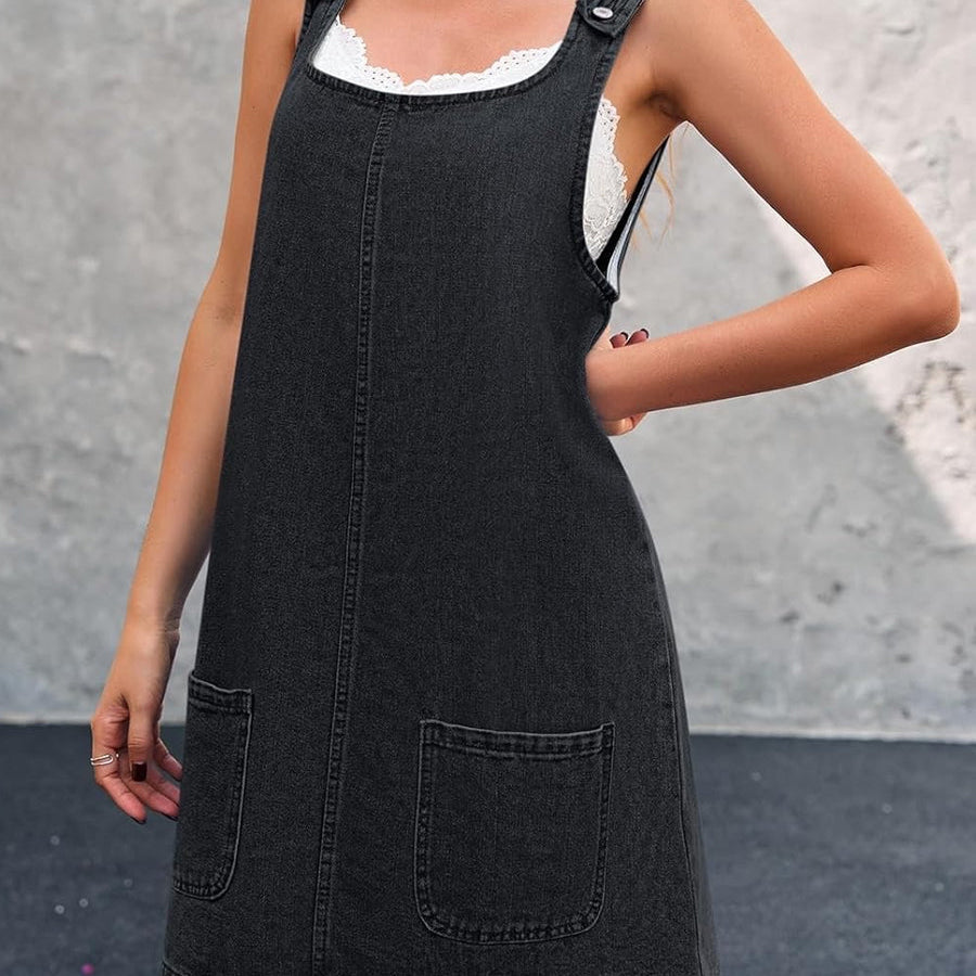 Irís - Vestido de Alças em Denim Casual