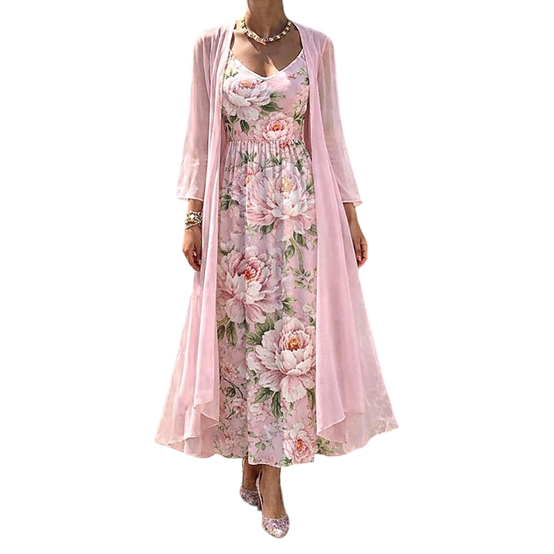 🌸👗Conjunto de duas peças florido elegante para mulher – o look perfeito para as férias de verão✨