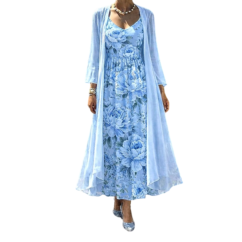 🌸👗Conjunto de duas peças florido elegante para mulher – o look perfeito para as férias de verão✨