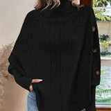 👜 -50 % em toda a moda feminina! ✨✨Pullover-capa elegante para mulher, com gola alta e bainha assimétrica