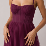 MOREAU LYON | VESTIDO MIDI COM CORSETE ESTRUTURADO PARA MULHERES