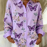 Delamont Paris | Camisa Botonê com Estampa de Borboletas Fantásticas