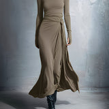 Naomie | Vestido Maxi com Detalhe de Nó Lateral