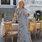 Laure | Vestido Maxi Floral Cruzado
