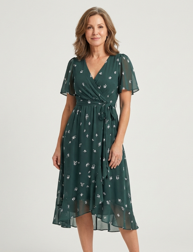 Chloé | Vestido Midi com Estampa Abstrata