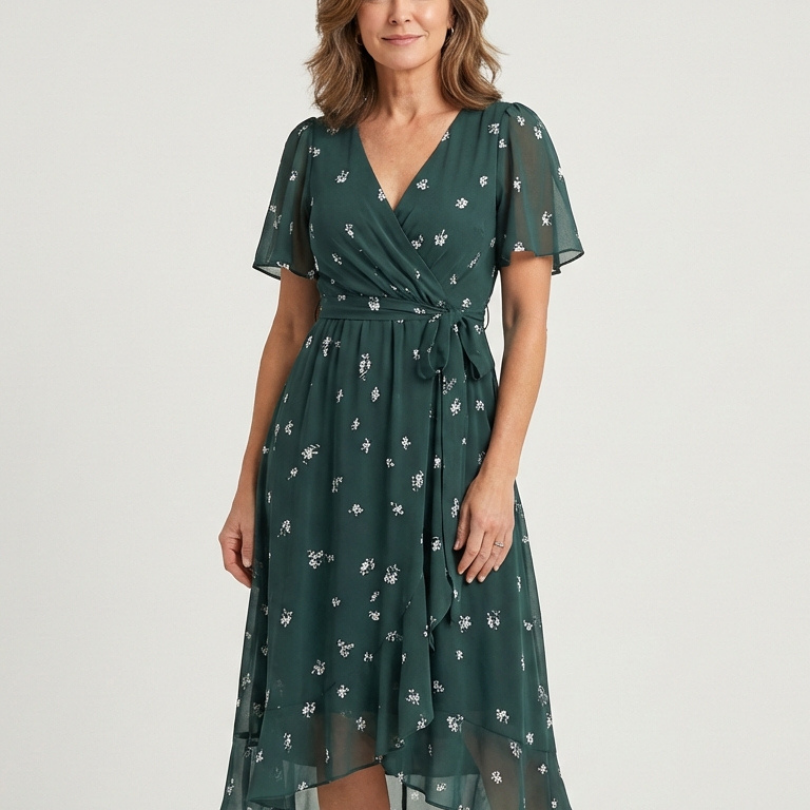 Chloé | Vestido Midi com Estampa Abstrata