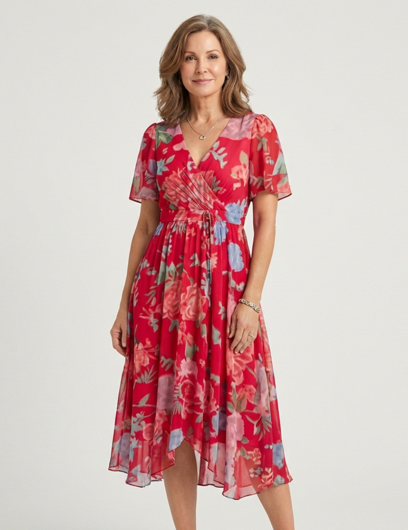 Chloé | Vestido Midi com Estampa Abstrata