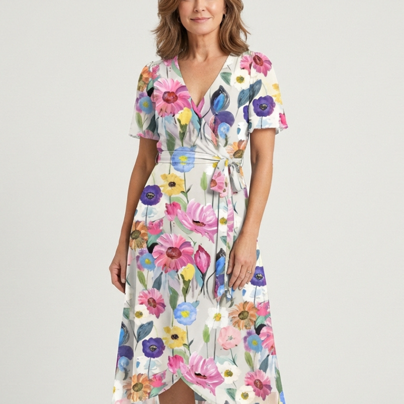 Chloé | Vestido Midi com Estampa Abstrata