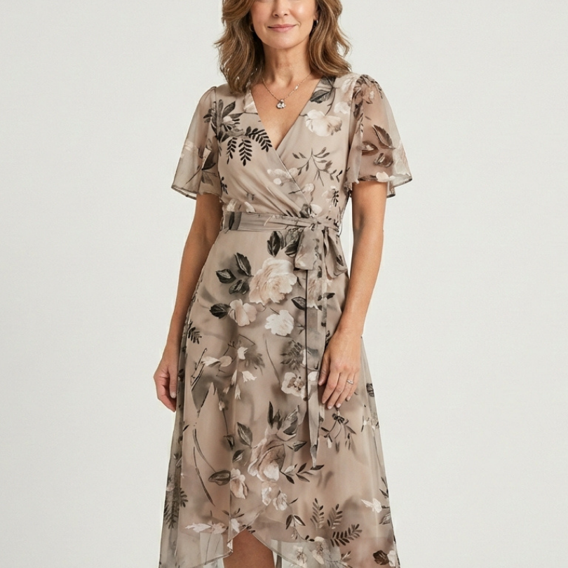 Chloé | Vestido Midi com Estampa Abstrata