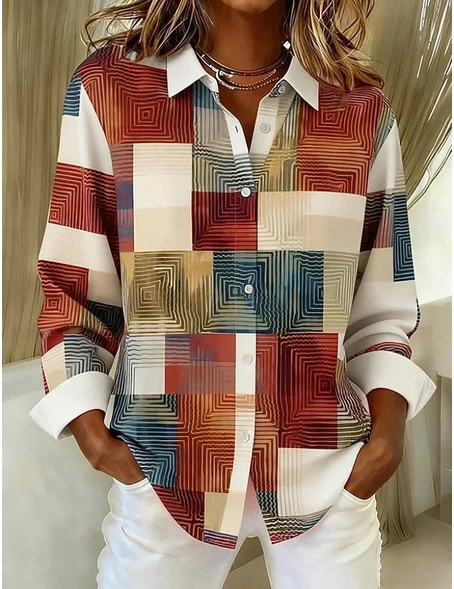 Delamont Paris | Camisa Vintage Patchwork com Botões Frontais